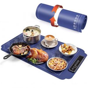 Vankarr Chauffe Plat &Eacute;lectrique Plaque Chauffante Pliable Portable avec Temp&eacute;rature R&eacute;glable Chauffe Plat pour Aliments pour F&ecirc;tes, Buffets, R&eacute;unions de Famille, Chauffe-Assiette Alimentaire (Gazmoonwalk Trade Kft., neuf)