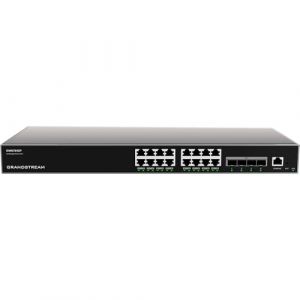 GRANDSTREAM GWN7812P Switch g&eacute;rable Couche (Layer) 3. Ports : 16x GbE RJ45 PoE 802.3 AF/at, +30 W par Port, 4 x SFP+ Marque (Veetrine, neuf)
