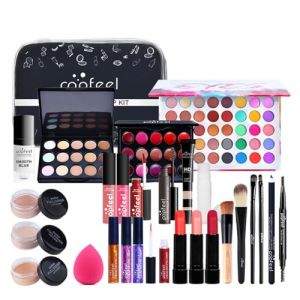 27Pcs Kit de maquillage Complet, Polyvalent Ensemble de Cosm&eacute;tique avec Fard &agrave; Paupi&egrave;res Palette Correcteur Fard &agrave; Joues Rouge &agrave; L&egrave;vre pour Femme, Tout-en-un Mallette de Maquillage Beaut&eacute; Set#5 (YouWinDirect, neuf)