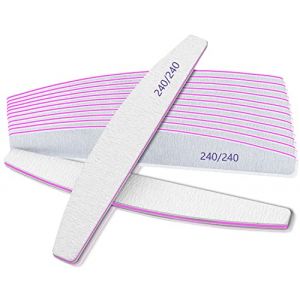 Limes à ongles，Limes à ongles grain 240/240 pour ongles naturels, lime à ongles professionnelle 12PCS pour ongle, lime à ongles double face pour lime à ongles pour salon de manucure (YoursTrust-EU, neuf)