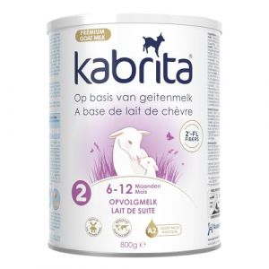 Kabrita | Lait de chèvre de suite 6-12 mois | Alimentation de haute qualité pour bébé - Lait pour bébé, nourrissant et doux pour le ventre de bébé | Contenu : 800g de lait de chevre en poudre (Kabrita Europe - Official, neuf)