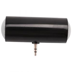 Aboiled Mini haut-parleur st&eacute;r&eacute;o avec jack 3,5 mm - Lecteur de musique MP3 portable - Pour t&eacute;l&eacute;phone portable, tablette, PC - Noir (miaoxiya, neuf)