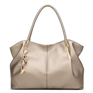Pahajim Sac Cabas Femme Grand Sac Bandoulière Femme Pu Cuir Sac Fourre Tout Shopper Souple pour le Shopping, le Travail et les Voyages(Doree) (Pahajim, neuf)