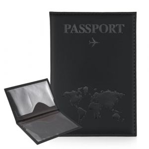 ILIYAH &eacute;tui Passeport Porte-Passeport Porte-Monnaie de Voyage Housse Passeport Fran&ccedil;aise Fentes pour Cartes Documents de Voyage Organisateur(Noir) (Iliyah, neuf)