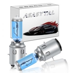 Asasytal Ba20d S2 12V Ampoules Halog&egrave;nes, 35/35W Remplacement OEM du Faisceau Hi/Lo Lampe de Phare DRL, 5000K Blanc Chaud Luminosit&eacute; pour le Scooter de Moto de Moto de Voiture Automatique, 2 Pi&egrave;ces (FMT-US, neuf)