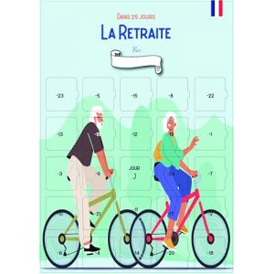 Calendrier de l'avant Retraite 25 jours | Cadeau de d&eacute;part en Retraite Mixte | Compte &agrave; rebours Futurs Retrait&eacute;s | 25 cases &agrave; ouvrir Format A3 (Calendrier Evenement, neuf)