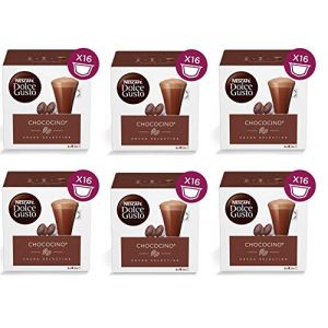 Nestlé Nescafé Dolce Gusto Capsule Chococino Cocoa Selection Lot de 6 capsules de chocolat avec vanille et mousse de lait crémeuse (Italiaen Gourmet UK Ltd, neuf)