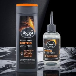 MEN Power Effect Coffein Lot de 2 soins capillaires Balea | Shampoing (250 ml) & Boost Tonic (150 ml) pour la perte de cheveux h&eacute;r&eacute;ditaire* | Avec caf&eacute;ine & RootBio Tec pour renforcer les racines des (sk.verkauf, neuf)