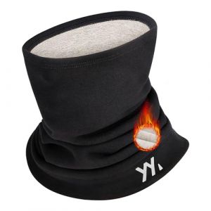 YANIKY &Eacute;charpe tube chaude d'hiver pour homme et femme - Polaire - M&eacute;lange de laine et modal - &Eacute;charpe thermique - Cache-cou - Coupe-vent - Pour le ski et le v&eacute;lo, Noir , taille unique (NALITARE-FR, neuf)