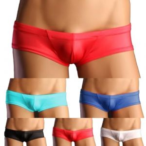 Faringoto Boxer pour homme Micro Bikini, string taille ultra basse, boxer à poche, sous-vêtements confortables et respirants, 6 couleurs., Large (Faringoto, neuf)
