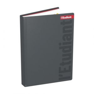 L'ETUDIANT Agenda Scolaire 2025 2026 Couverture ouatinée effet métalisé 15x21cm journalier - Gris (SBSF EXPRESS, neuf)