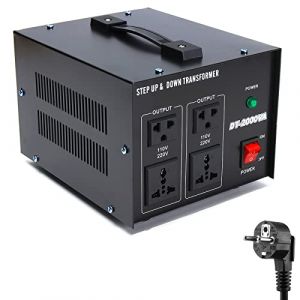 Transformateur de tension 2000W 230V vers 110V Step Up and Down Voltage Regulator Convertisseur Power Transformer 2000W 110V vers 220V Convertisseur AC-AC CA-CA MEISHILE DT-2000VA (MEISHILE EU, neuf)