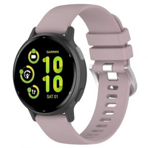 Garmcool 20mm Silicone Bracelets Compatible avec Garmin Vivoactive 6/5/3/3 Music, VivoMove Trend/VivoMove Sport/VivoMove Style Bracelet Orchid Hommes Femmes Sport Strap (Garmcool, neuf)