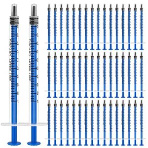 OFFCUP Plastique Seringue Plastique, 50pcs Seringue D’alimentation, 1ml Seringues de Distribution pour Chien/Chat/Animal Alimentation/Science/Laboratoire/Usage Industriel (BEST-SELLER5, neuf)