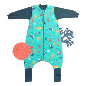 schlummersack Slumbersac gigoteuse &agrave; pieds b&eacute;b&eacute; 4 saisons 2.5 Tog 80cm &agrave; manches longues amovibles, Animaux marins | Gigoteuse avec jambes et couvre-pieds pour b&eacute;b&eacute; de 80 &agrave; 90 cm (Schlummersack, neuf)