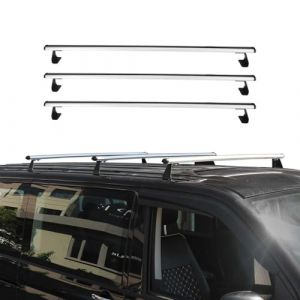 Barres de Toit transversales Compatible avec Fiat Doblo 2010 à 2021 Aluminium Gris 3X (omacfrance, neuf)