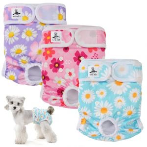 UFO PET Culotte Chiennes Chaleurs L R&eacute;utilisables, Couche pour Chien Femelle Lavables (Lot de 3), Culotte tr&egrave;s Absorbantes pour Chien avec Fermeture Forte et Flexible (UFO PET-FR, neuf)
