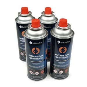 Cartouche de Gaz Eurocatch - Gaz Butane - Bouteilles de gaz - Bidons de gaz - Recharge - 227g - 4 Pi&egrave;ces (Raven Intl., neuf)