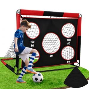 Bnlei Cage de Foot Pliable 2 en 1, Mini But de Foot Enfant Exterieur, Foldable Football Goal Portable avec Sac de Transport, Facile &agrave; Installer Cadeaux adapt&eacute;s aux Enfants (YoYoking, neuf)