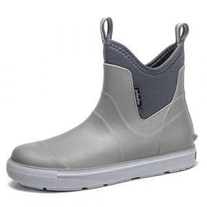 ZEPYFXIT Bottes de Pluie Homme Bottes Caoutchouc Bottine Imperm&eacute;able Chelsea Boot Chaussure de Jardin &Eacute;tanche Boots Ext&eacute;rieure pour Randonn&eacute;e et Travail (Gris 25257, 40 EU) (QUPU, neuf)