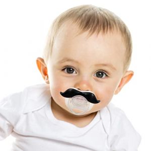 VENTDOUCE Sucette barbe | Tétine orthodontique moustache pour bébé 0 à 6 mois | Tétine à moustache, dents binky, cadeau pour garçons et filles (royita, neuf)