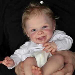 Anano Bébé Reborn Réaliste Sourire Chaleureux 50cm Bebe Reborn Qui Ressemble A des Vrais Poupon Nouveau Né Garcon Corps Lourd pour La Maladie D'Alzheimer (Shunao-Toys, neuf)