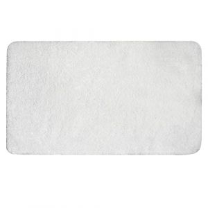 MIULEE 1 pièce Tapis Salle de Bain Rectangulaire Tapis d'Entrée pour la Douche Antidérapant Doux Confortable Tabis Absorbant Tapis Moelleux Microfibre WC Toilette Baignoire 70x120CM Blanc (MIULEE HOME, neuf)