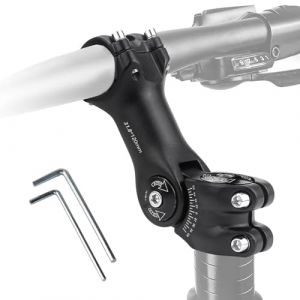 Getyjoe Potence de Vélo Réglable ±60 Rehausseur de Guidon de Vélo 31,8 mm x 120 mm Potence de Guidon Réglable avec Clé Hexagonale pour Vélo de Montagne Vélo de Route MTB (YINGCHIKJ, neuf)