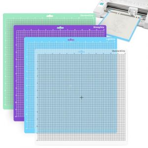 Pavlleen Lot de 3 Tapis de Découpe pour Silhouette Cameo 4/3/2/1, 12" x 12", Poignée Standard, Poignée Légère, Forte Adhérence, Quadrillé, Autocollant, Antidérapant, Carré (PAVELANO, neuf)