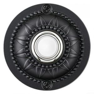 Bouton de sonnette extérieur en fer, Bouton de sonnette étanche avec indicateur lumineux constant, 2 inches, Pour porte d'entrée d'entrée, Remplacer l'ancien bouton de sonnette (Carpango, neuf)