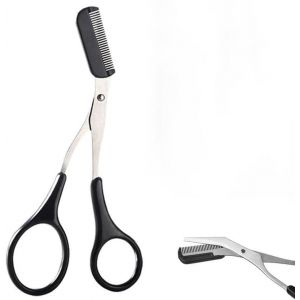 2024 Nouveau 2 - En - 1 Peigne Taille Des Sourcils, Arc Sourcil Rasoir, Antidérapant En Acier Inoxydable Face épilation Ciseaux, Cadeaux Pour Les Hommes Et Les Femmes (Noir) (fangfangc, neuf)