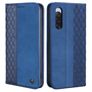 CXTcase Coque pour Sony Xperia 10 V, Housse en Cuir PU Pochette Portefeuille Magn&eacute;tique Etui de Protection, Flip Case pour Sony Xperia 10 V, Bleu (Zhongtian Technology Company, neuf)