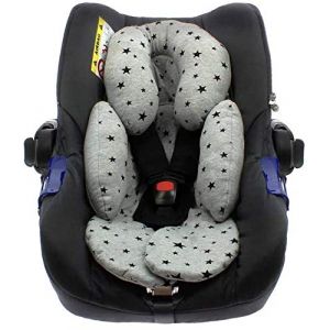 BEYBI® Réducteur bébé point coton universel pour nacelle, siège auto groupe 0, poussette et berceau (Bulles et Joujoux, neuf)