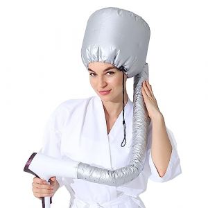 Casque pour Séchage Cheveux, Accessoire de Sèche-cheveux Amélioré, Chapeau de Sèche-cheveux Réglable, Capot de Séchage Réglable Pour Sèche-cheveux à Main, Convient à Tous Les Types de Tête (Gris) (SYXLS, neuf)