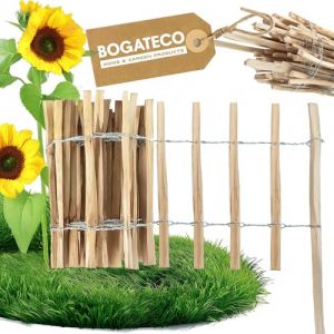 BOGATECO Piquet Cl&ocirc;ture en Noisetier Bois | 500 cm de Long et 50 cm de Hauteur | Distance Entre Lattes 4-5 CM | Id&eacute;al comme Une Cl&ocirc;ture de Jardin | Peut &ecirc;tre Utilis&eacute; comme de Support pour Les Vignes (BOGATECO, neuf)