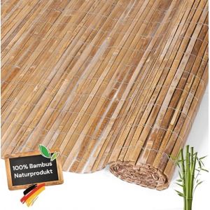 Brise-vue en bambou disponible en 12 tailles – 160 x 300 cm | Brise-vue en bambou carbonisé pour balcon, jardin et terrasse | Clôture naturelle pour balcon, protection contre le bruit et le vent (Coradoma, neuf)