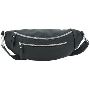 Jennifer Jones - Sac Banane pour Femme Sac a Bandoulière réglable et Amovible Sacoche Voyages Loisirs (Noir) (Jennifer Jones GmbH, neuf)