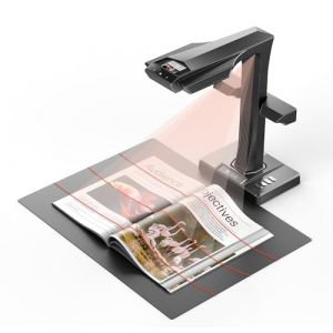 CZUR ET18-P Scanner Premium de Livres, Documents, Cam&eacute;ra 18 M&eacute;gapixels HD, Format A3 Max., OCR +180 Langues, Installation Facile, Utilisation Personnelle & Professionnelle, Compatible macOS & Windows (CZUR-EU, neuf)