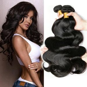 Body Wave Bundles Human Hair Meche Bresilienne Tissage Naturel Cheveux Humain Meche Naturelle Court Tissage Bresilien En Lot Couleur Noire Naturelle Total 300g 10 10 10 Pouce (beiyuan hair product, neuf)