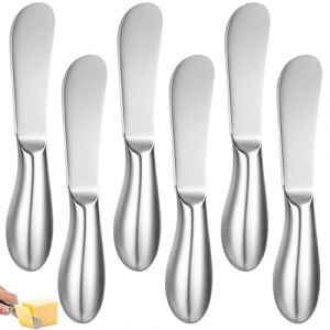 XTUDOU ® 6 PièCes Couteaux à Beurre, Couteau à Beurre Inox, Couteau a Pate a Tartiner, Mini Tartineur à Beurre pour Faire de La CrèMe, de La Confiture, du Fromage, Des PâTisseries (13,5 * 2,5 Cm) (XTUDOU, neuf)