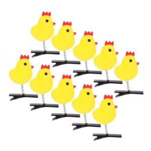 CIMAXIC 24 Pi&egrave;ces Petite &Eacute;pingle &agrave; Cheveux Poulet Jaune Pinces &agrave; Cheveux Pour De F&ecirc;te De Printemps &Eacute;pingle &agrave; Poussin Barrettes De Poulet Jaunes &Eacute;pingles De Poussin Peluche (Ruizieng, neuf)
