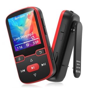 64Go Lecteur MP3 Bluetooth 5.3 avec Clip, HiFi Lecteur Musique Sport, 1,5 Pouces Écran Baladeur MP3 avec Boutons physiques, Radio FM/Podomètre/Enregistreur Vocal, pèse Que 28 g,Carte TF Jusqu’à 128G (YANGYI MUSIC, neuf)