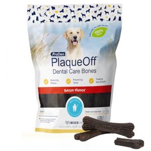 Os dentaire ProDen PlaqueOff 13 Bacon pour chiens de taille moyenne et grande : élimine le tartre, la plaque dentaire et la mauvaise haleine, et favorise l'hygiène bucco-dentaire (Swedencare Ireland, neuf)