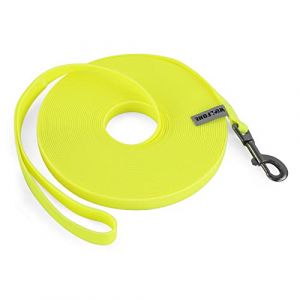 Wolfone Laisse de Dressage imperméable pour chienLaisse Robuste résistante à la saleté et aux odeurs pour Petit, Moyen et Grand Chien Laisse de Couleur Mignonne pour garçons Girly Dog Jaune 15m (Wolfone store, neuf)
