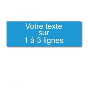 Plaque gravée personnalisée 1 à 3 lignes 30x10cm autocollante Bleu Clair (my-goodprice, neuf)