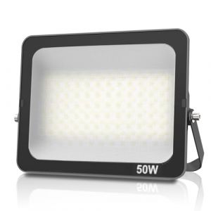 JBdusn Projecteur LED 50W, Superlumineux spot ext&eacute;rieur Blanc Froid 6500K, IP66 Eclairage de S&eacute;curit&eacute; Floodlight lumiere pour Jardin Stade Garage entrep&ocirc;t Magasin Atelier D&eacute;p&ocirc;t (Yixi Lighting, neuf)