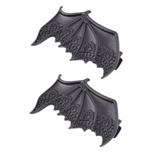 VICASKY 2pi&egrave;ces Pinces &agrave; Cheveux Ailes De Chauve-souris Diable D&eacute;coratives Pour Halloween Accessoire Pour Cheveux Aile De Diable Coiffe Halloween (Micanties, neuf)