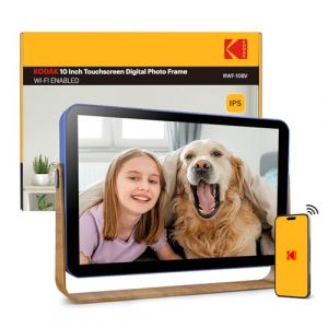 KODAK Cadre Photo Num&eacute;rique Connect&eacute; WiFi, 10 Pouces HD IPS &Eacute;cran Tactile, 4000mAh Batterie, 32Go Stockage, Cadre Numerique Photo Permet de Partager des Vid&eacute;os/Images avec la Famille, Id&eacute;es de Cadeaux (KODAK Frame Direct, neuf)