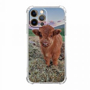 Vesidurt Coque vache pampa Highland pour iPhone 12 Pro Max, motif b&eacute;b&eacute; animal mignon, coque anti-chocs tendance en TPU souple pour iPhone 12 Pro Max (FengShop, neuf)