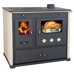 Practik Lux Po&ecirc;le &agrave; bois avec compartiment de cuisson et plaque de cuisson 9,5 kW (VENCHER, neuf)